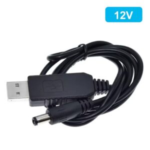 Кабель-перетворювач USB/5.5x2.1mm 1m 12V