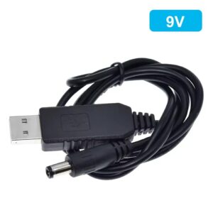 Кабель-перетворювач USB/5.5x2.1mm 1m 9V
